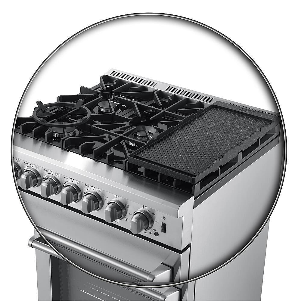 Alt View 15. Forno Appliances - Lazio Alta Qualita 4.62 Cu. Ft. Freestanding Dual Fuel Range with Convection Oven - Stainless Steel.