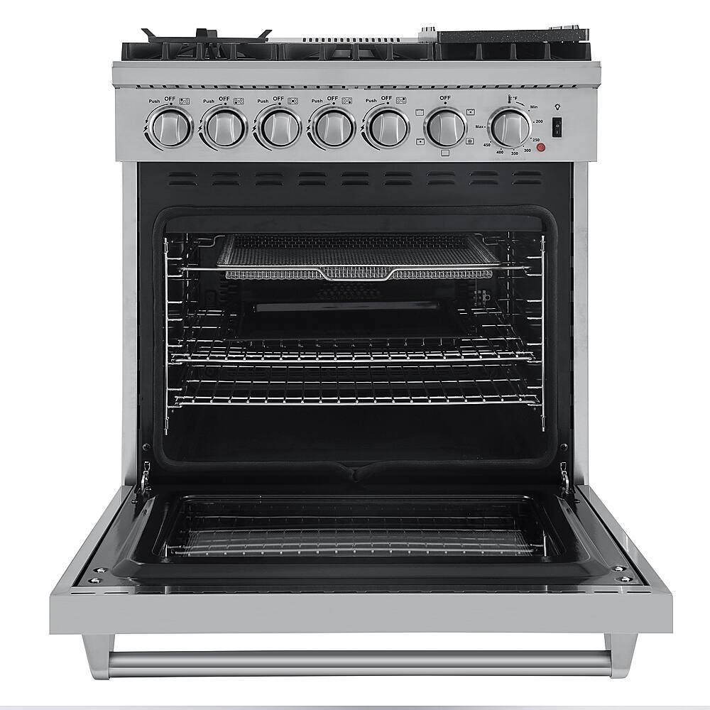 Alt View 16. Forno Appliances - Lazio Alta Qualita 4.62 Cu. Ft. Freestanding Dual Fuel Range with Convection Oven - Stainless Steel.