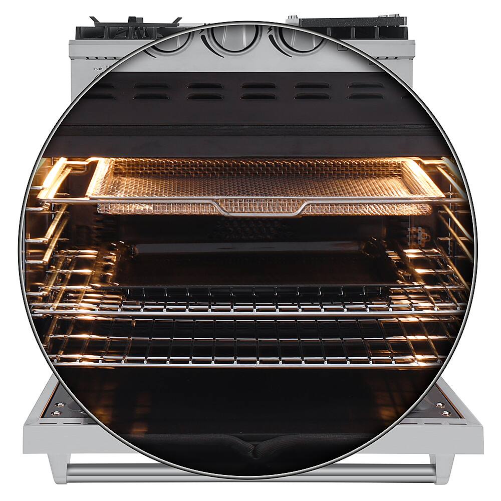 Alt View 17. Forno Appliances - Lazio Alta Qualita 4.62 Cu. Ft. Freestanding Dual Fuel Range with Convection Oven - Stainless Steel.