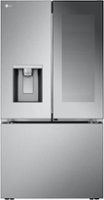 LG - 30.7 Cu. Ft. Standard-Depth MAX French Door Smart Refrigerator with InstaView - Stainless Steel - Front_Zoom