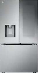 LG - Standard-Depth MAX 30.7 Cu. Ft. French Door-in-Door Smart Refrigerator with Craft Ice - Stainless Steel - Front_Zoom