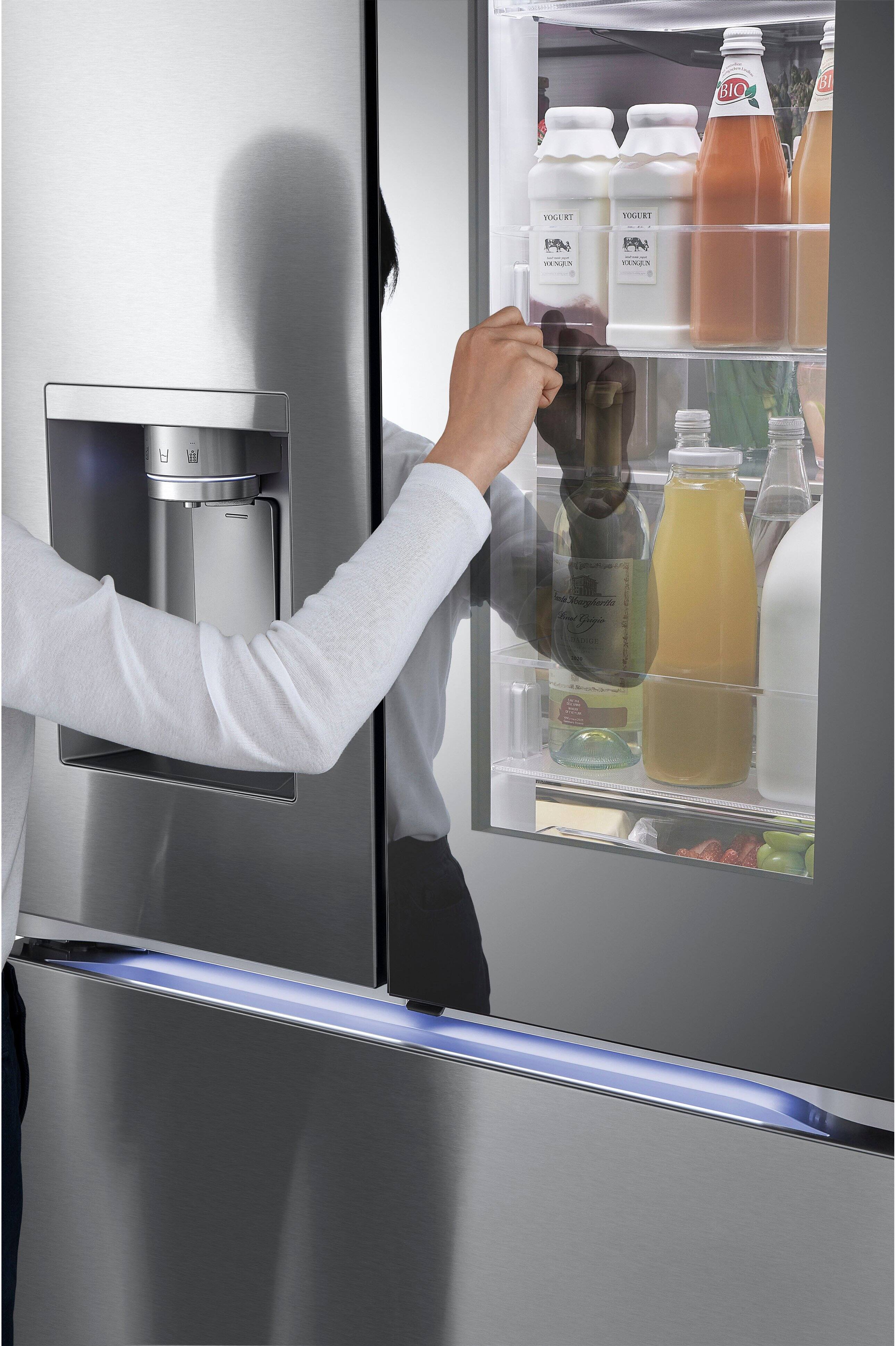 Alt View 19. LG - Standard-Depth MAX 30.7 Cu. Ft.  French Door Smart Refrigerator with InstaView - Stainless Steel.