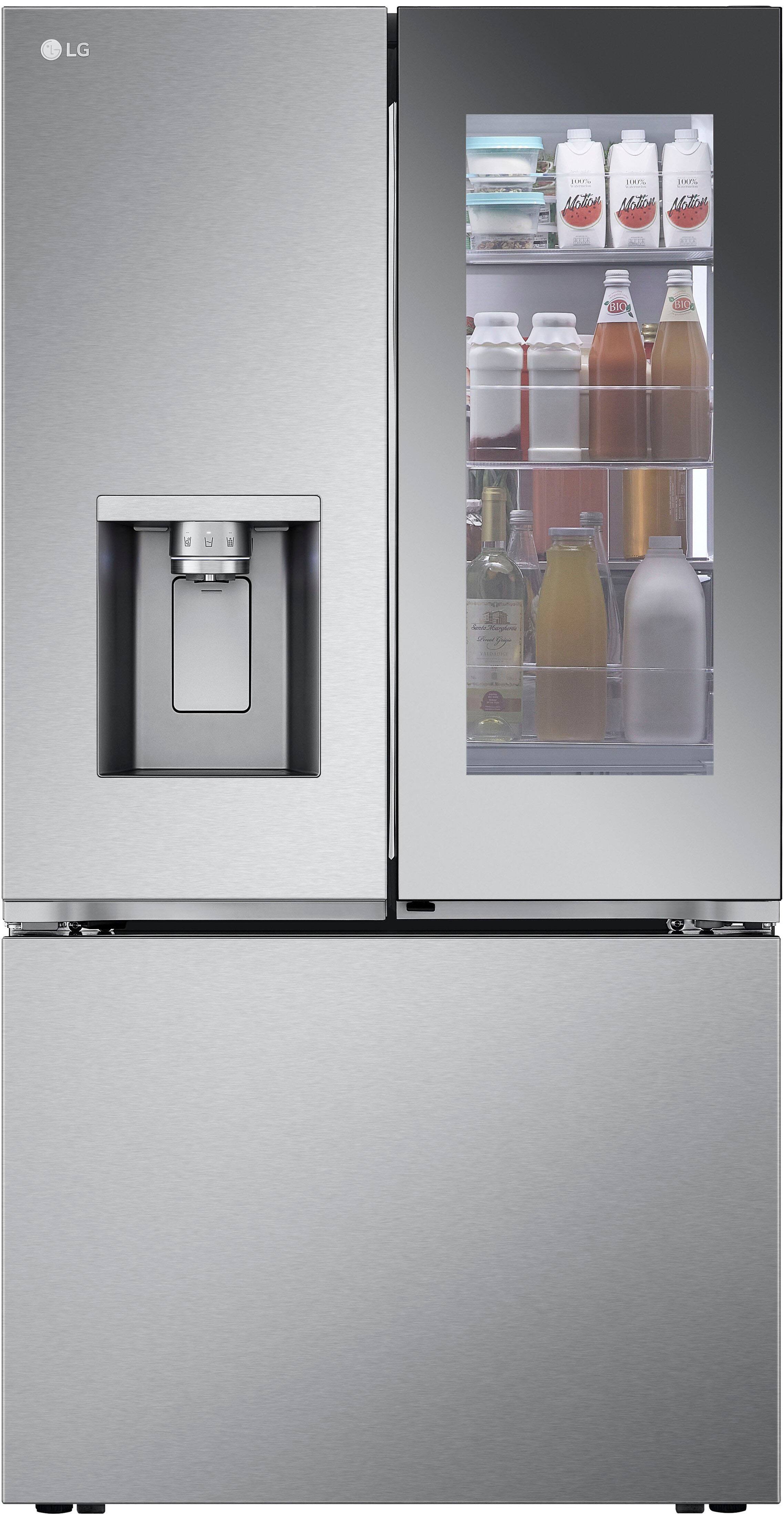 Alt View 11. LG - Standard-Depth MAX 30.7 Cu. Ft.  French Door Smart Refrigerator with InstaView - Stainless Steel.