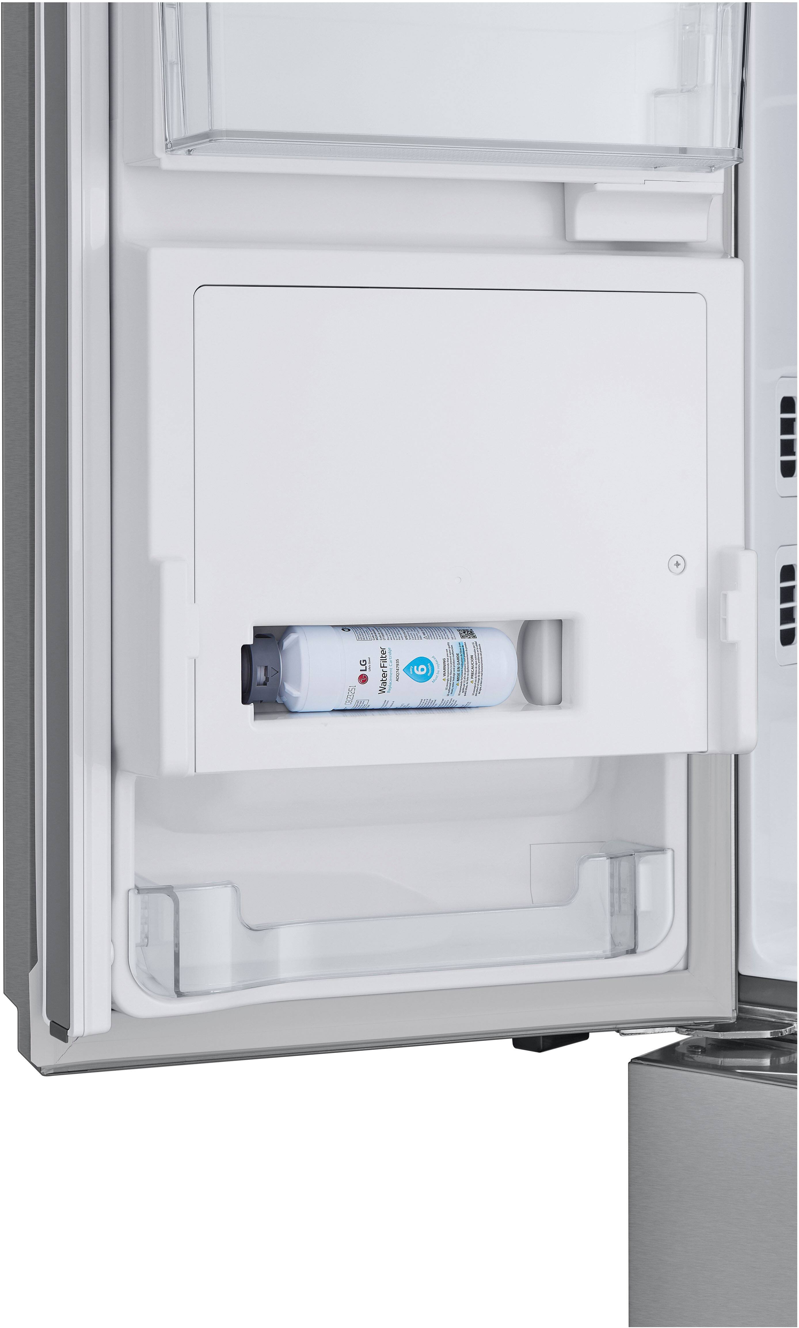 Alt View 22. LG - Standard-Depth MAX 30.7 Cu. Ft.  French Door Smart Refrigerator with InstaView - Stainless Steel.