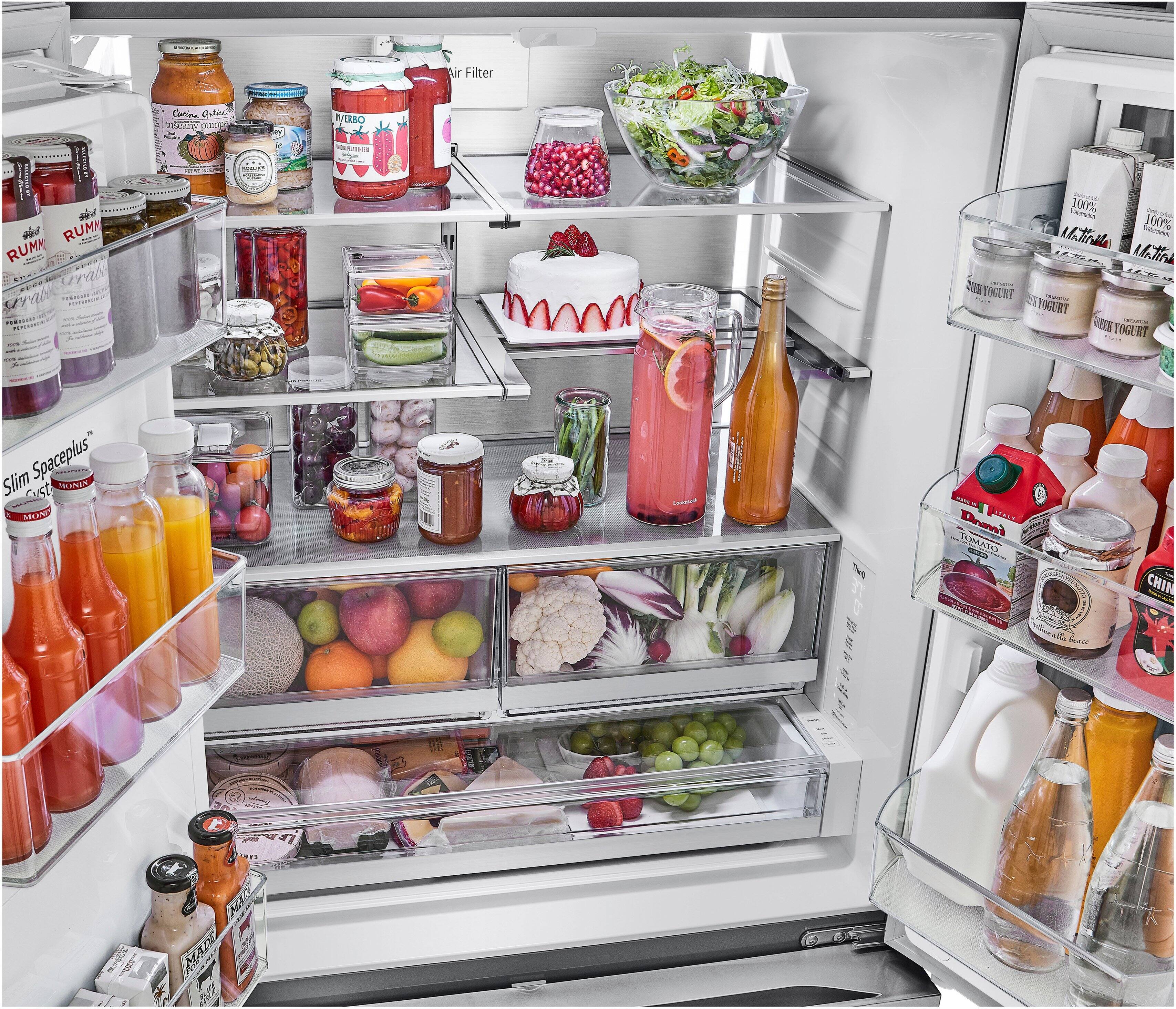 Alt View 33. LG - Standard-Depth MAX 30.7 Cu. Ft.  French Door Smart Refrigerator with InstaView - Stainless Steel.