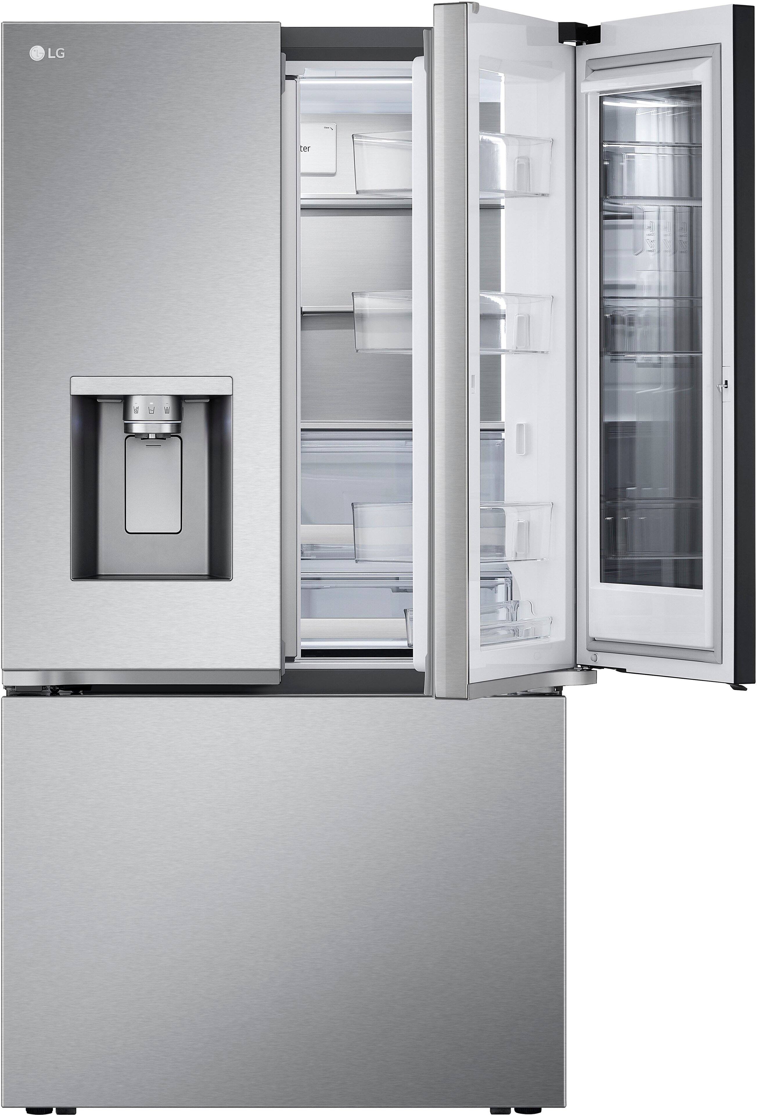 Alt View 5. LG - Standard-Depth MAX 30.7 Cu. Ft.  French Door Smart Refrigerator with InstaView - Stainless Steel.