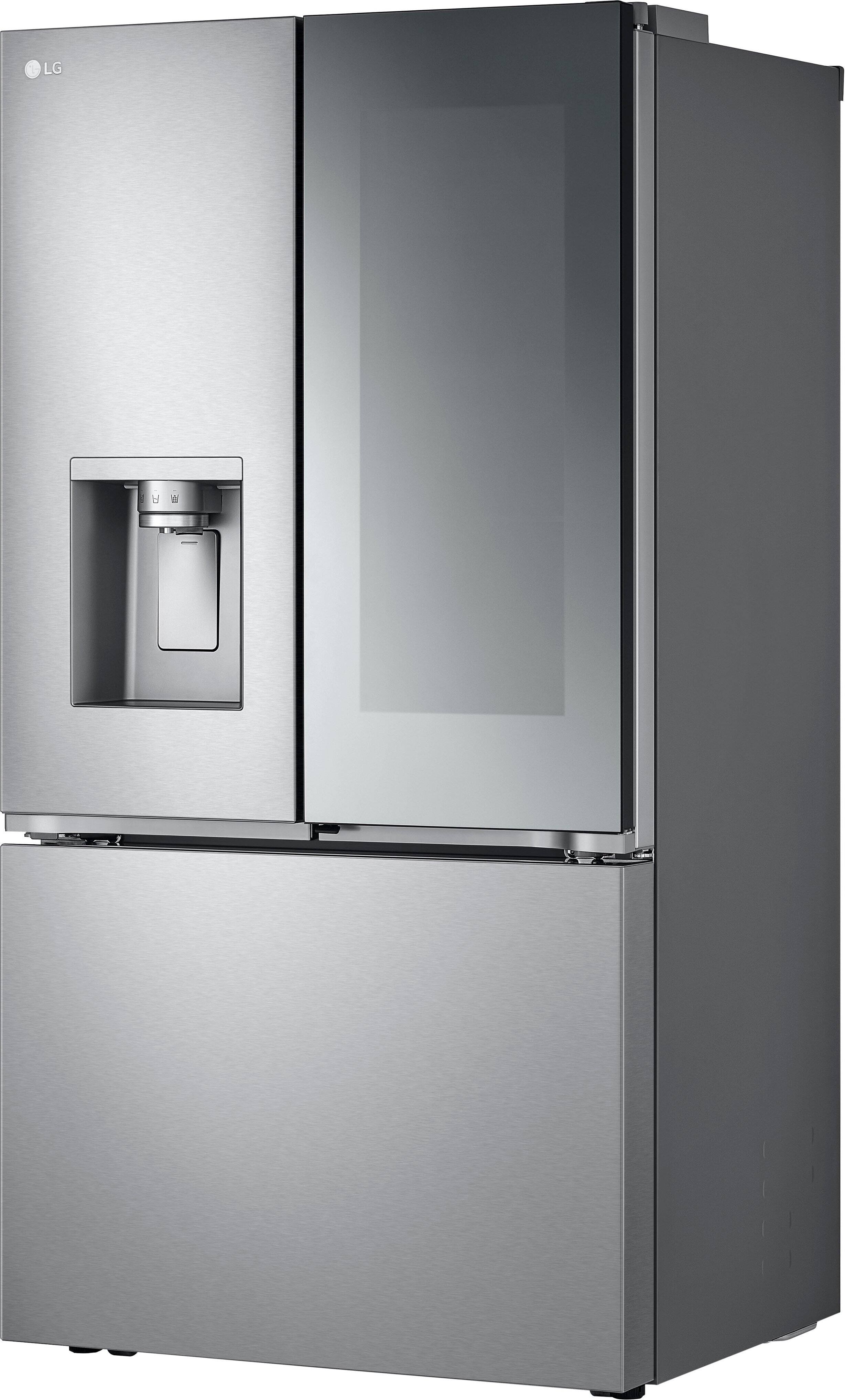 Alt View 1. LG - Standard-Depth MAX 30.7 Cu. Ft.  French Door Smart Refrigerator with InstaView - Stainless Steel.