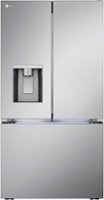 LG - Standard-Depth MAX 30.7 Cu. Ft. French Door Smart Refrigerator with Tall Ice and Water Dispenser - Stainless Steel - Front_Zoom