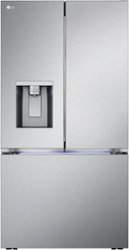 LG - 30.7 Cu. Ft. French Door Smart Refrigerator with Tall Ice and Water Dispenser - Stainless Steel - Front_Zoom