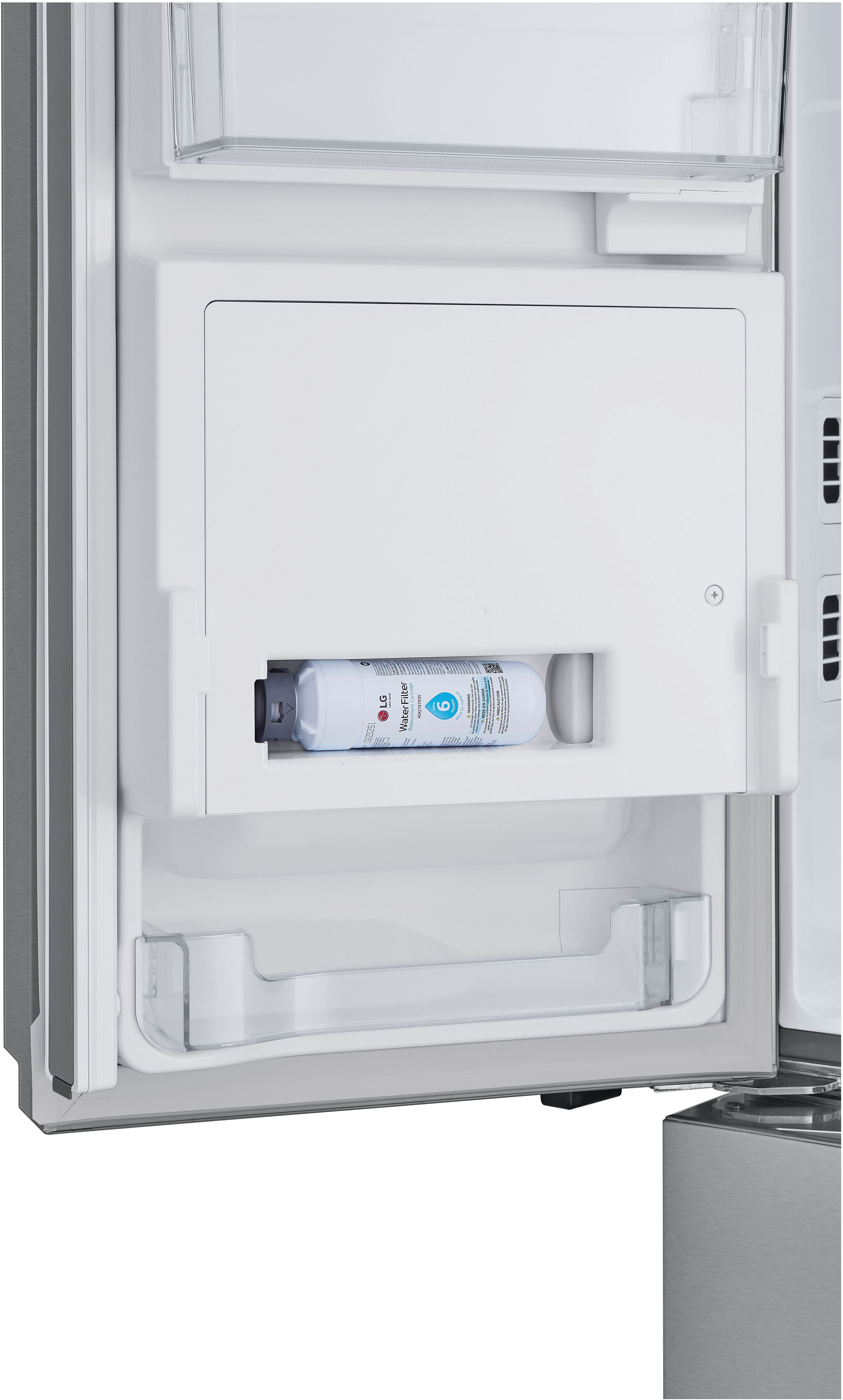 Alt View 14. LG - Standard-Depth MAX 30.7 Cu. Ft. French Door Smart Refrigerator with Tall Ice and Water Dispenser - Stainless Steel.