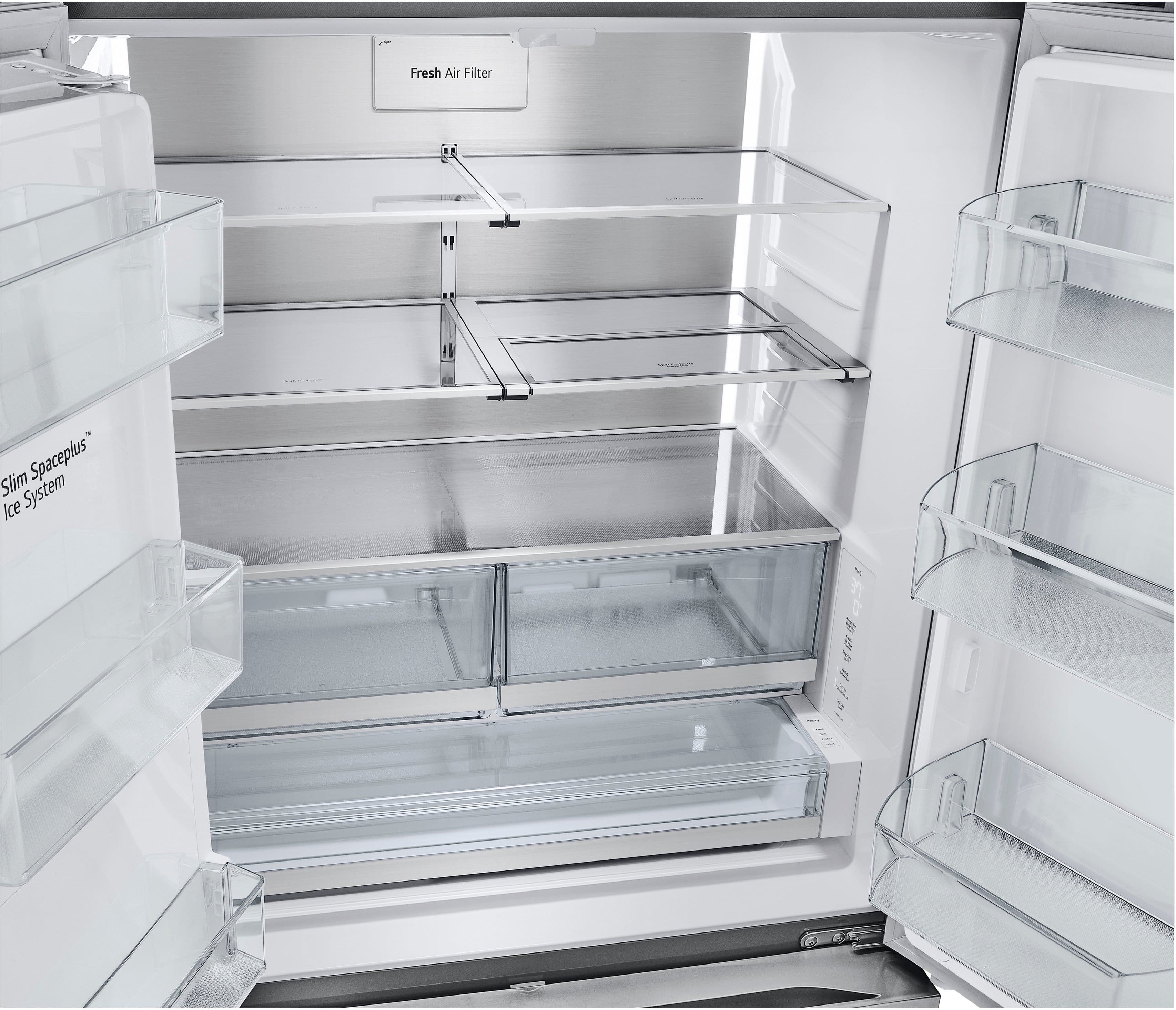 Alt View 20. LG - Standard-Depth MAX 30.7 Cu. Ft. French Door Smart Refrigerator with Tall Ice and Water Dispenser - Stainless Steel.