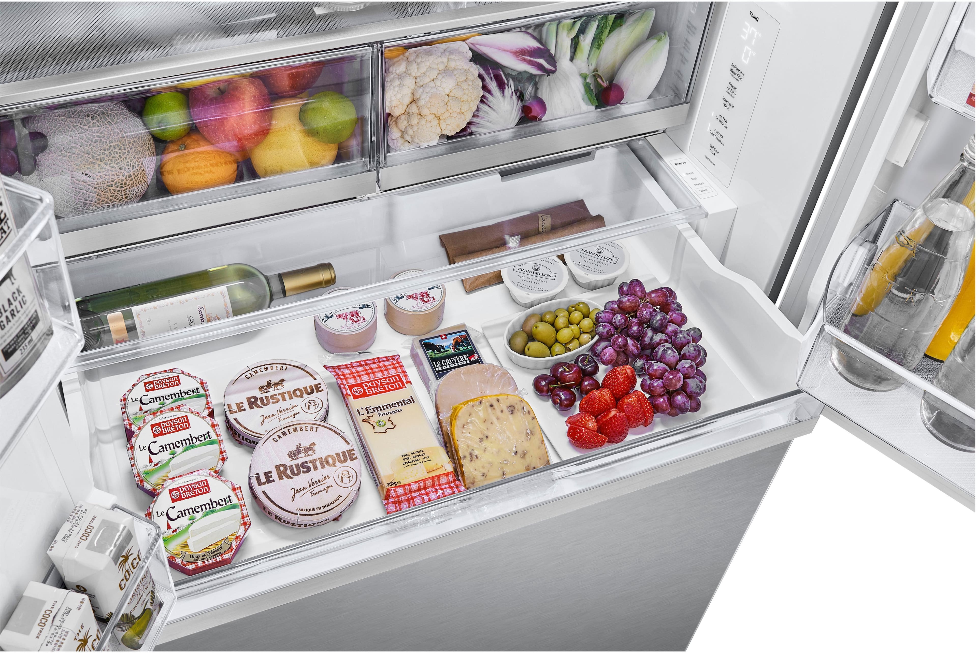 Alt View 25. LG - Standard-Depth MAX 30.7 Cu. Ft. French Door Smart Refrigerator with Tall Ice and Water Dispenser - Stainless Steel.