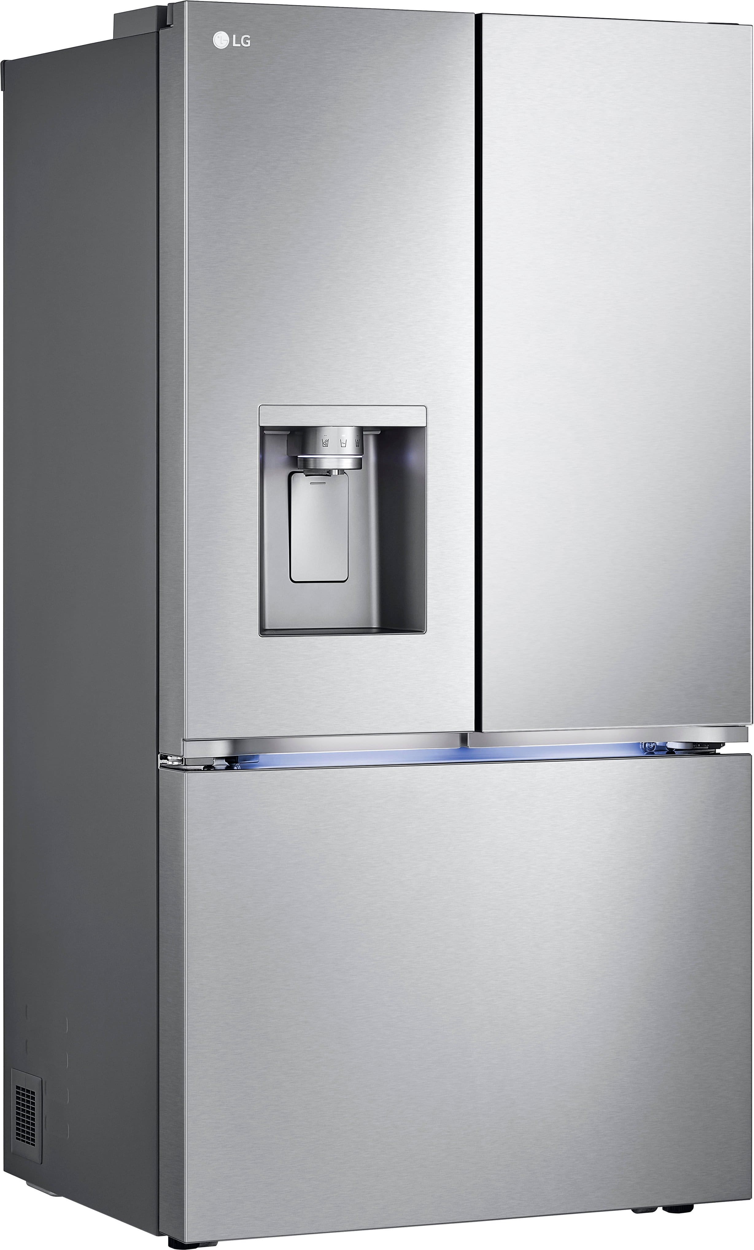 Alt View 5. LG - Standard-Depth MAX 30.7 Cu. Ft. French Door Smart Refrigerator with Tall Ice and Water Dispenser - Stainless Steel.