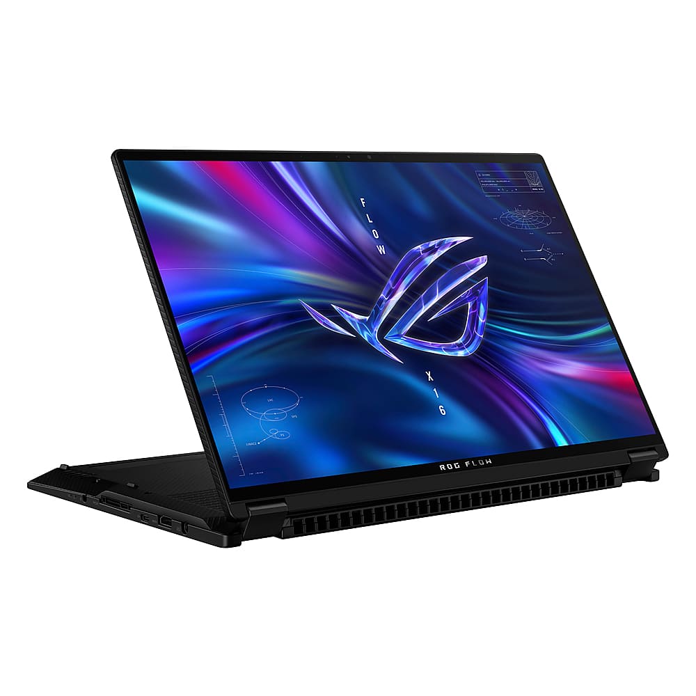 Alt View 12. ASUS - ROG Flow X16 16” Touchscreen Gaming Laptop QHD+ - Intel Core i9 with 32GB Memory NVIDIA GeForce RTX 4070 - 1TB SSD - Mixed Black.