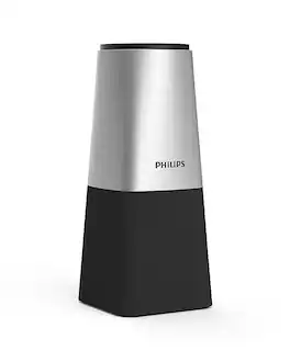 Philips - SmartMeeting Portable Conference Microphone PSE0540 with Sembly Meeting Assistant - Silver and Black