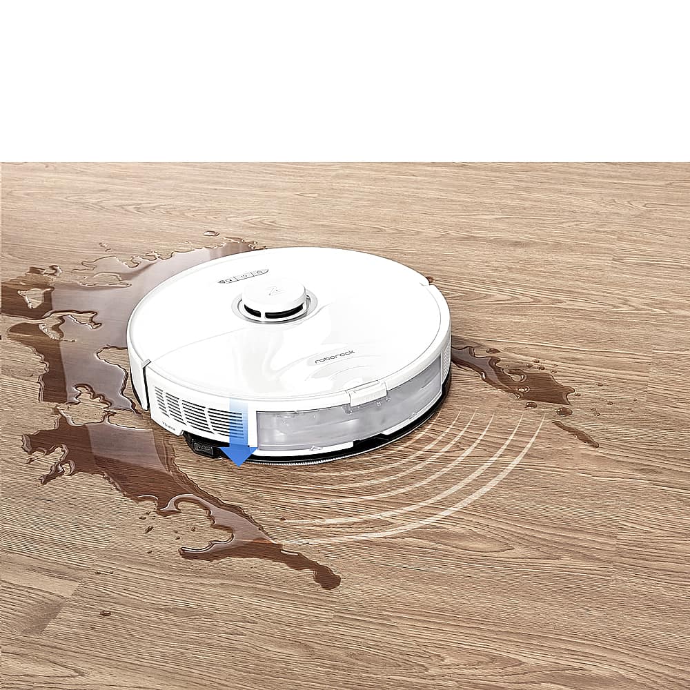 Alt View 11. Roborock - S8-WHT Wi-Fi Connected Robot Vacuum & Mop with DuoRoller Brush & 6000 Pa Suction Power - White.