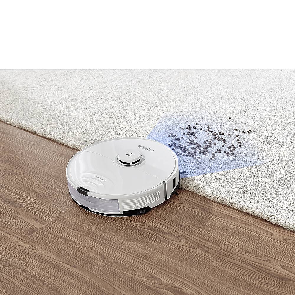 Alt View 12. Roborock - S8-WHT Wi-Fi Connected Robot Vacuum & Mop with DuoRoller Brush & 6000 Pa Suction Power - White.
