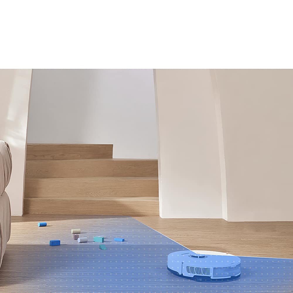 Alt View 13. Roborock - S8-WHT Wi-Fi Connected Robot Vacuum & Mop with DuoRoller Brush & 6000 Pa Suction Power - White.