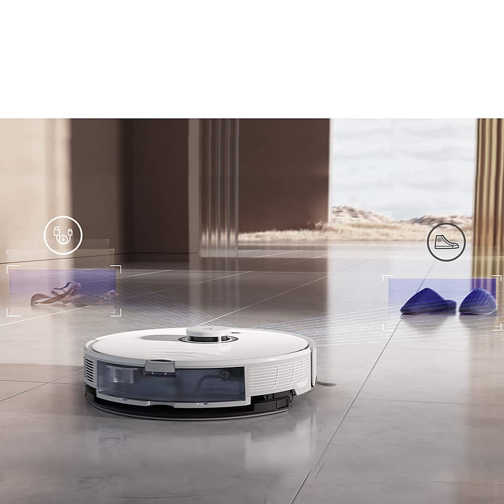 Alt View 14. Roborock - S8-WHT Wi-Fi Connected Robot Vacuum & Mop with DuoRoller Brush & 6000 Pa Suction Power - White.