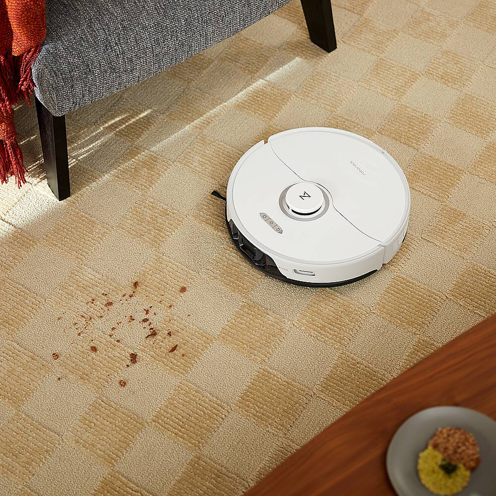 Alt View 26. Roborock - S8-WHT Wi-Fi Connected Robot Vacuum & Mop with DuoRoller Brush & 6000 Pa Suction Power - White.