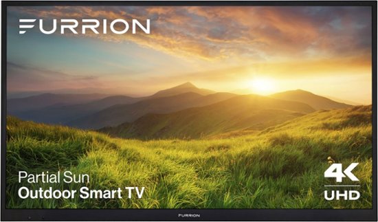Front. Furrion - 50” Partial Sun 4K UHD Smart Outdoor TV - Black.