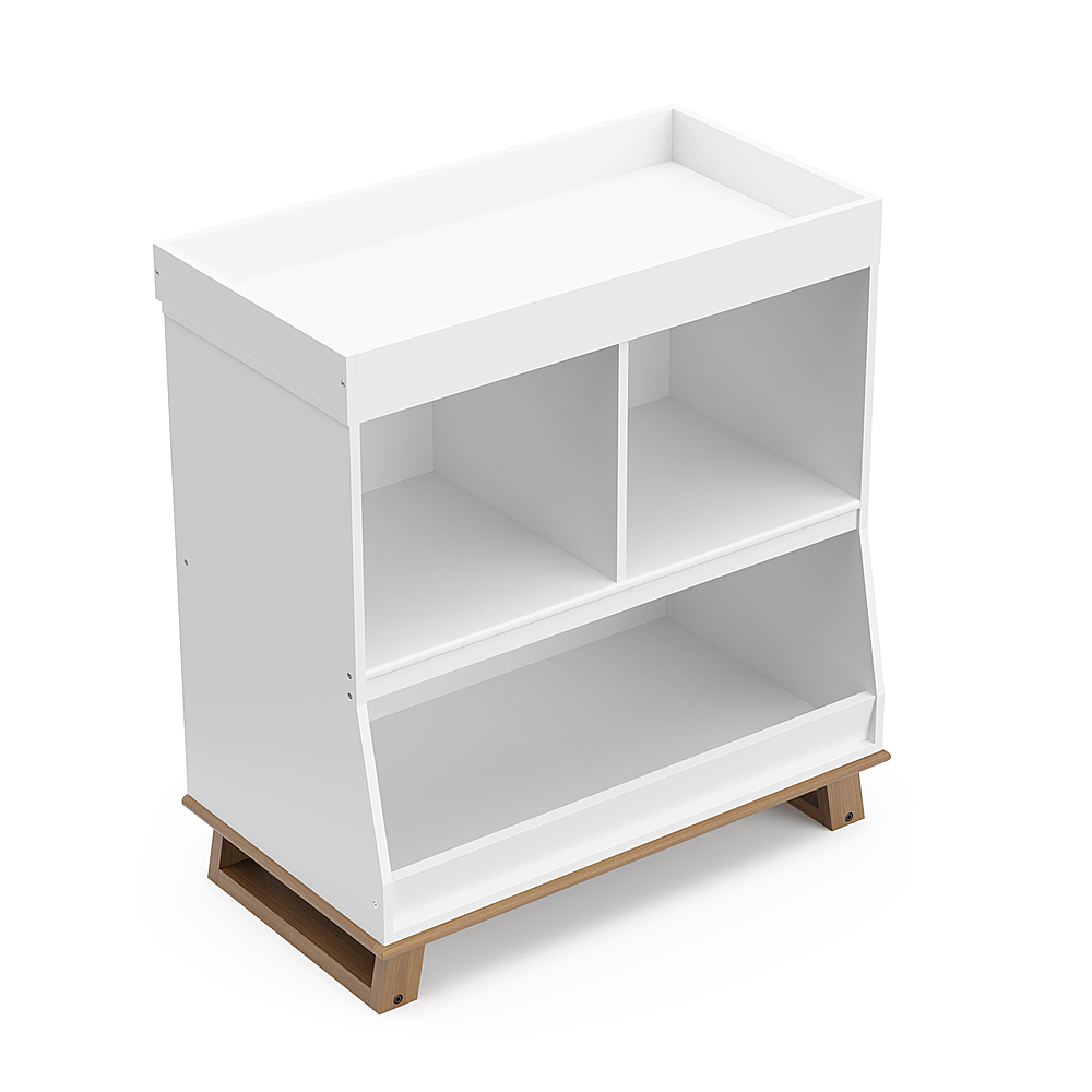 Best Buy: Storkcraft Modern Convertible Changing Table White/Vintage  Driftwood 03210-301