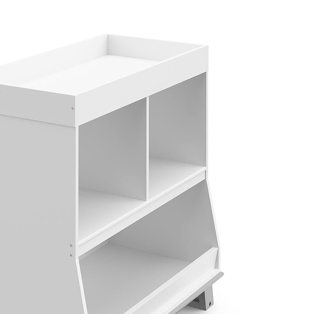 Best Buy Storkcraft Modern Convertible Changing Table White/Pebble