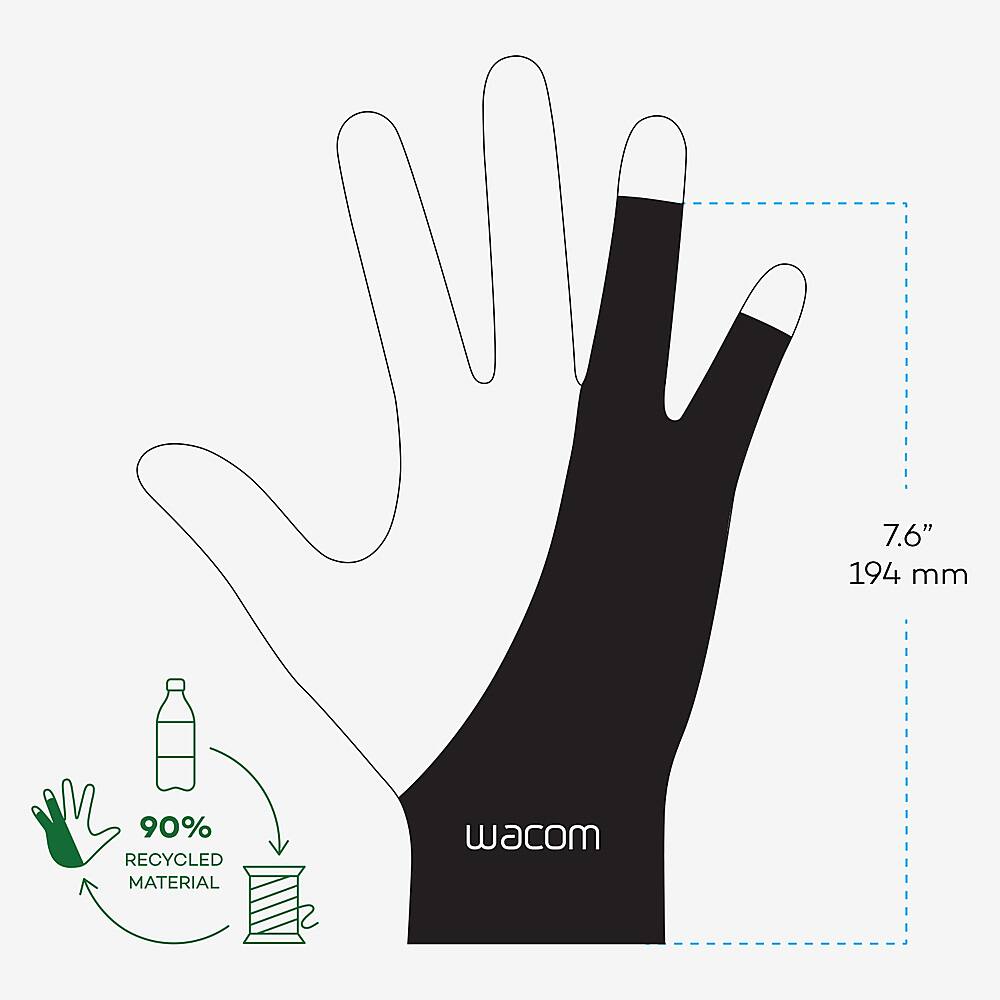 Alt View 13. Wacom - Wacom Drawing Glove, one-size (1 pack) - Black.