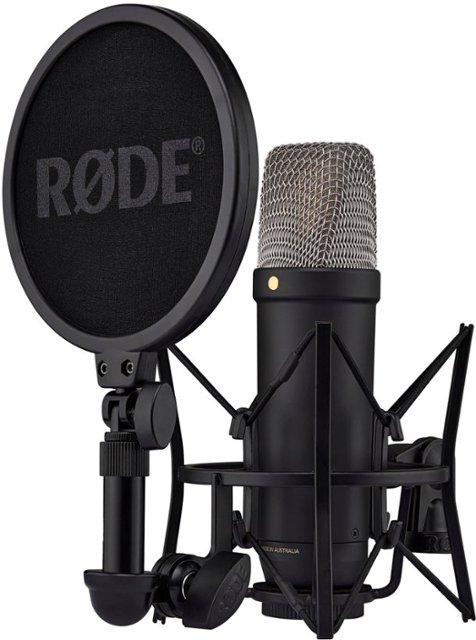 Front. RØDE - NT1 5th Generation Studio Condenser Microphone - Black.