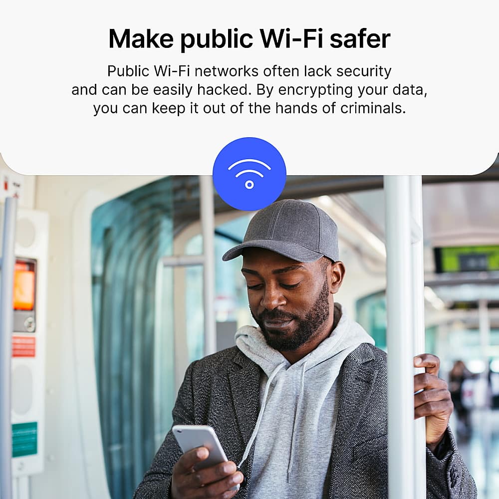 Make public Wi-Fi safer. Public Wi-Fi networks often lack security and can be easily hacked. By encrypting your data, you can keep it out of the hands of criminals.