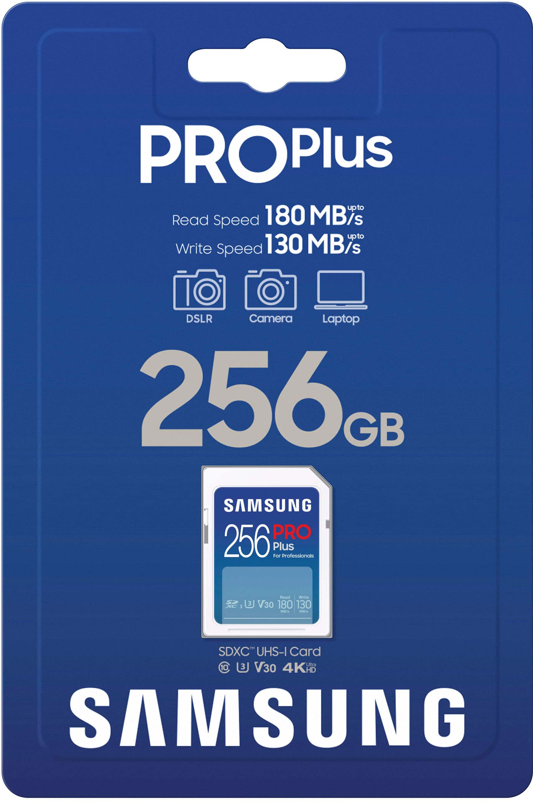 Alt View 14. Samsung - Pro Plus 256GB SDXC Memory Card - Blue.