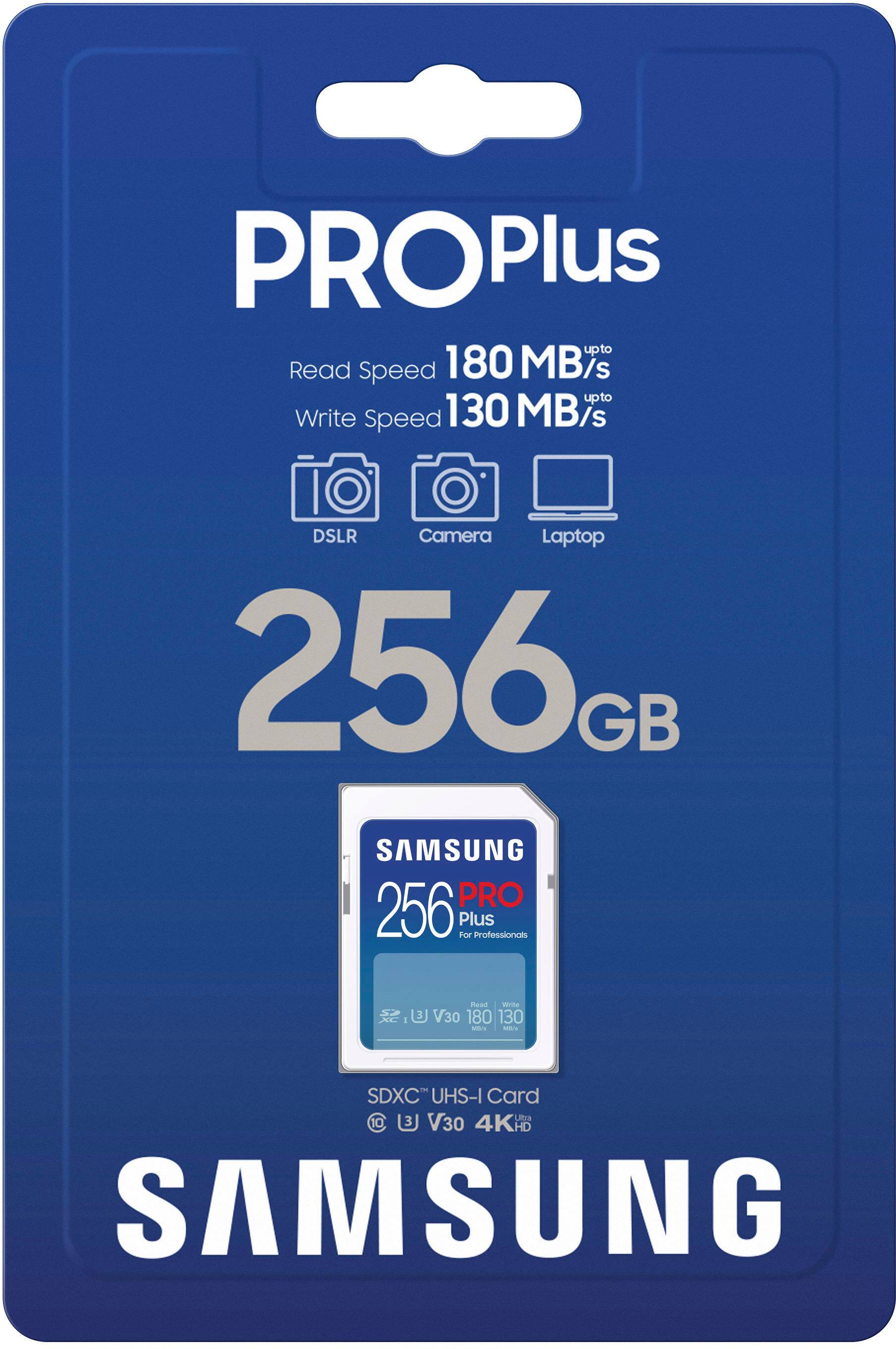 Alt View 14. Samsung - Pro Plus 256GB SDXC Memory Card - Blue.