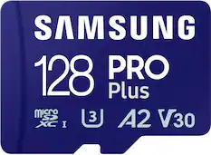 Front. Samsung - Pro Plus 128 GB microSDXC Memory Card.