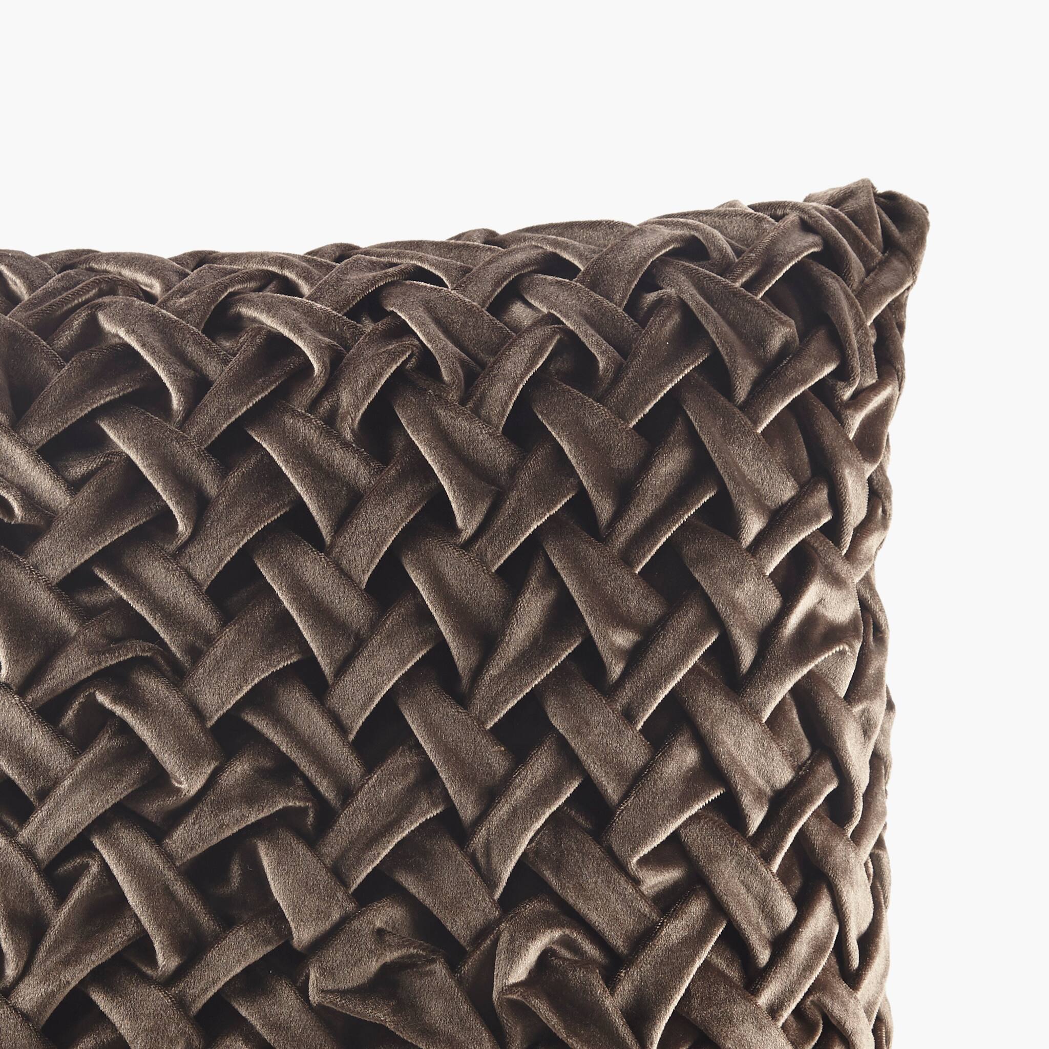 Alt View 1. Gracie Mills - Gracie Mills Claud Vintage Ruched Velvet Square Decor Pillow - Brown.