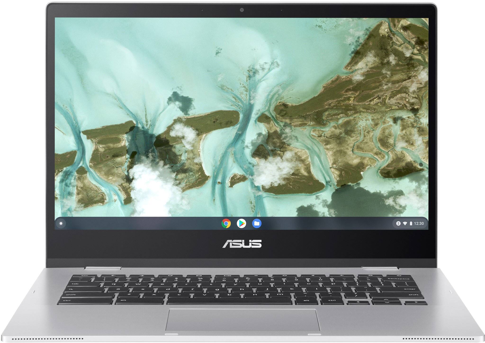 ASUS - Chromebook CX1 14" FHD Laptop - Intel Celeron N4500 with 8GB - 64GB eMMC - Transparent Silver