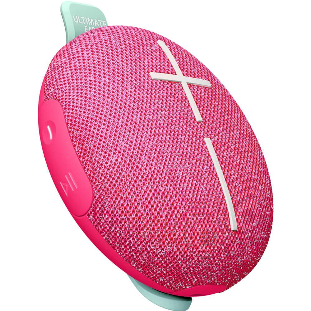 Alt View 2. Ultimate Ears - Ultimate Ears UEMINIROLPNK Miniroll Portable Bluetooth Speaker - Calming Pink - Black.