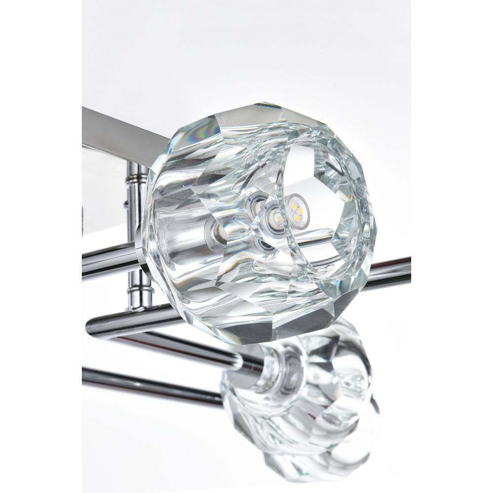 Alt View 3. Elegant Lighting - Eren 31 inch Flush Mount in Chrome - Chrome.