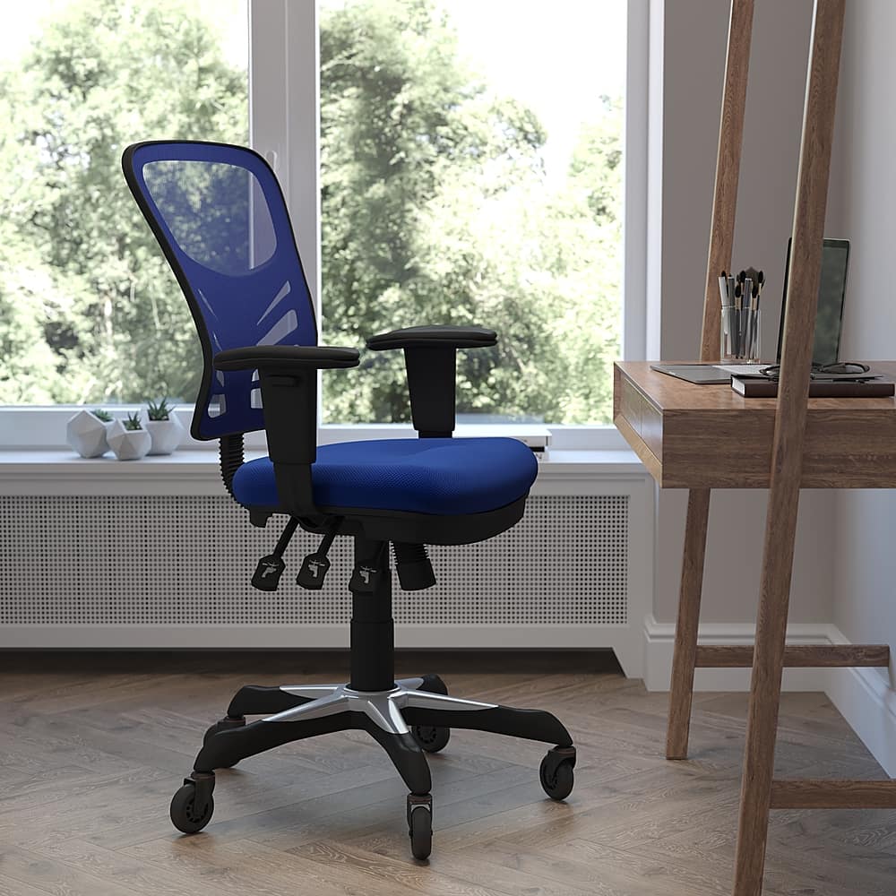 Alt View 11. Alamont Home - Mid-Back Ergonomic Multifunction Mesh Chair with Polyurethane Wheels - Blue.
