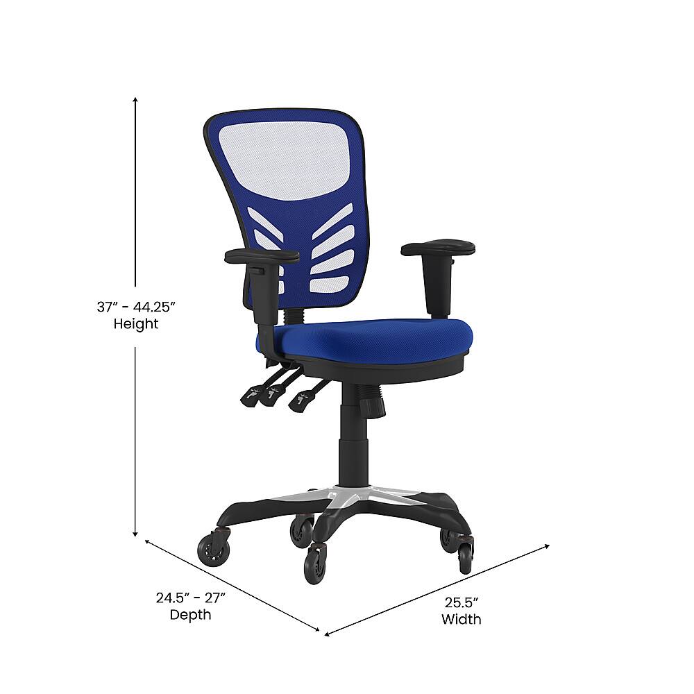 Alt View 12. Alamont Home - Mid-Back Ergonomic Multifunction Mesh Chair with Polyurethane Wheels - Blue.