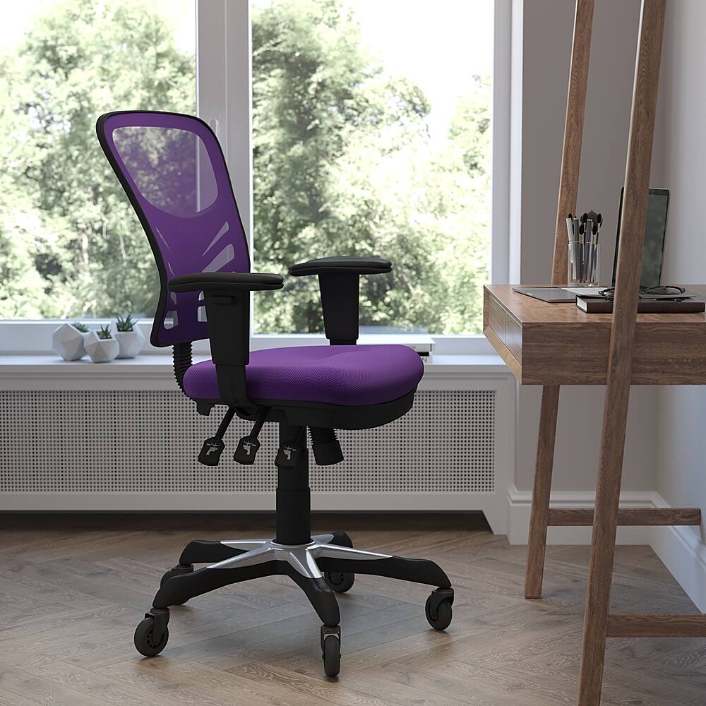 Alt View 11. Alamont Home - Mid-Back Ergonomic Multifunction Mesh Chair with Polyurethane Wheels - Purple.