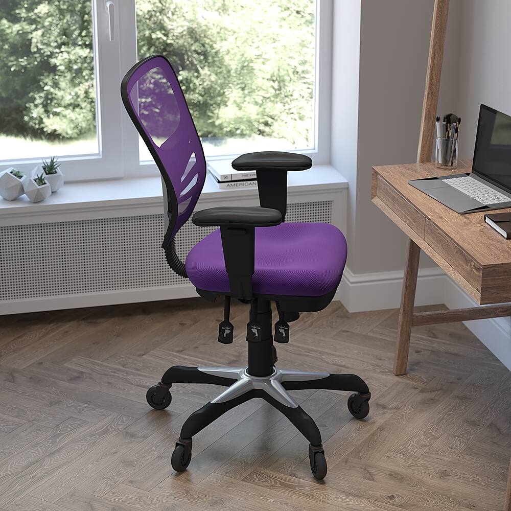 Alt View 13. Alamont Home - Mid-Back Ergonomic Multifunction Mesh Chair with Polyurethane Wheels - Purple.