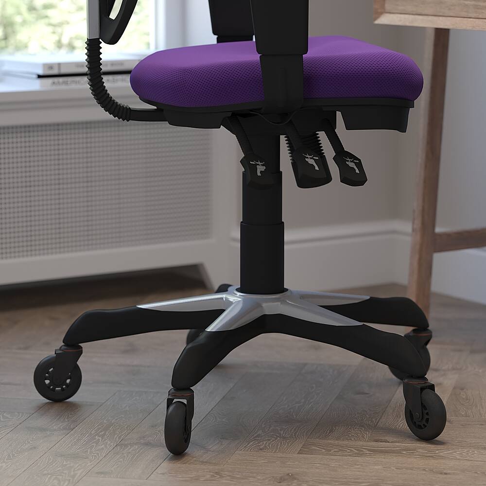 Alt View 14. Alamont Home - Mid-Back Ergonomic Multifunction Mesh Chair with Polyurethane Wheels - Purple.