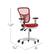 Alt View 12. Alamont Home - Mid-Back Ergonomic Multifunction Mesh Chair with Polyurethane Wheels - Red Mesh/White Frame.