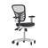 Front. Alamont Home - Mid-Back Ergonomic Multifunction Mesh Chair with Polyurethane Wheels - Dark Gray Mesh/White Frame.