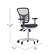 Alt View 12. Alamont Home - Mid-Back Ergonomic Multifunction Mesh Chair with Polyurethane Wheels - Dark Gray Mesh/White Frame.
