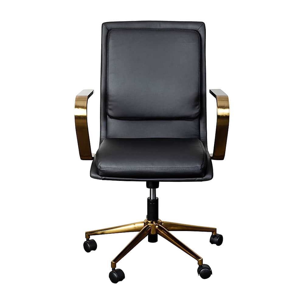 Alt View 11. Alamont Home - Designer Executive Swivel Office Chair with Arms - Black/Gold.