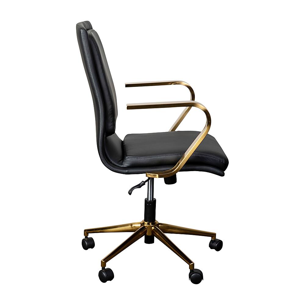 Alt View 18. Alamont Home - Designer Executive Swivel Office Chair with Arms - Black/Gold.