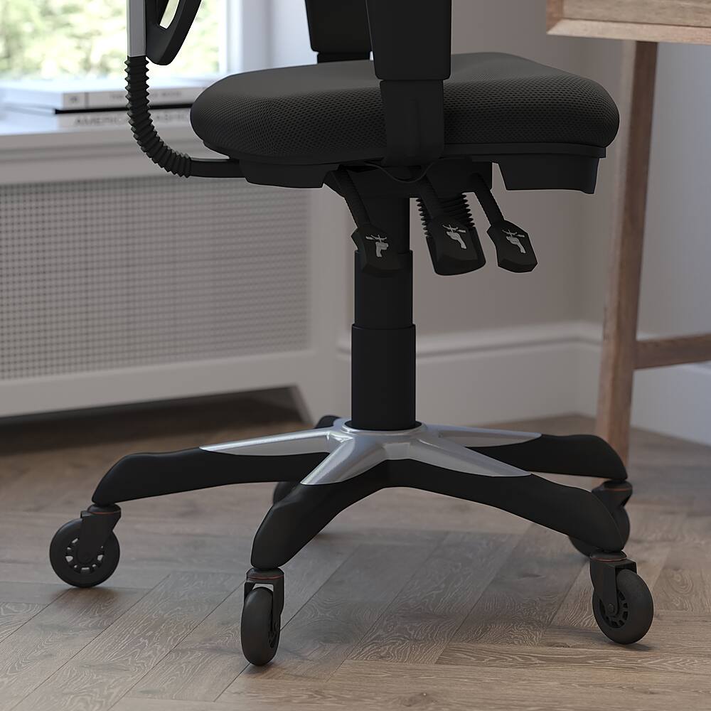 Alt View 14. Alamont Home - Mid-Back Ergonomic Multifunction Mesh Chair with Polyurethane Wheels - Black.