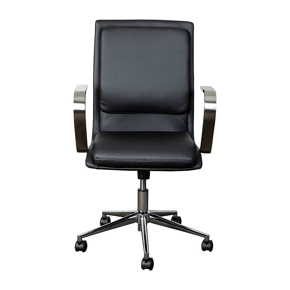Alt View 11. Alamont Home - Designer Executive Swivel Office Chair with Arms - Black/Chrome.