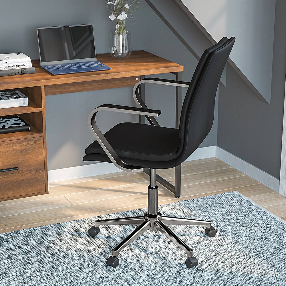 Alt View 14. Alamont Home - Designer Executive Swivel Office Chair with Arms - Black/Chrome.